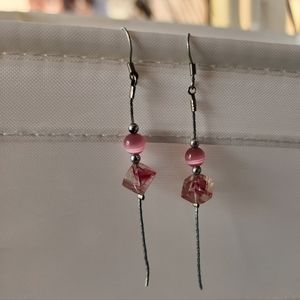4/$45 - Pink dangly earrings